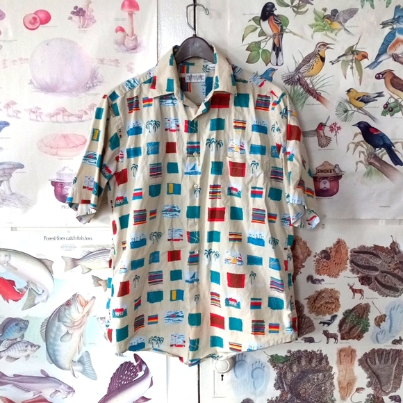 Tuttle Golf Collection Men's Medium Button Down Short Sleeve Shirt - Picture 1 of 4